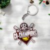 Texas A&M Aggies Women's Softball Custom Shape 2-sided Keychain GKC1198