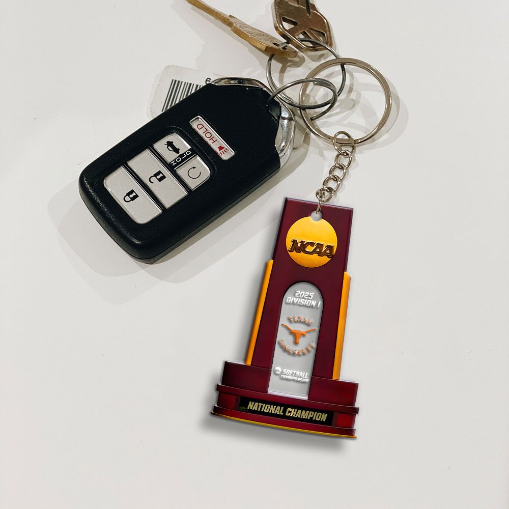 Texas-Longhorns-Womens-Softball-Custom-Shape-1-sided-Keychain-GKC1108-1