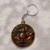 US Marine Corps Custom Shape 2-sided Keychain GKC1020