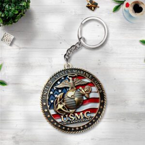 US Marine Corps Custom Shape 2-sided Keychain GKC1052