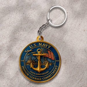 US Navy Custom Shape 2-sided Keychain GKC1015