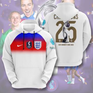 Women England Football Team Champion World Cup 2025 Lionesses Unisex Performance Hoodie WEF1033