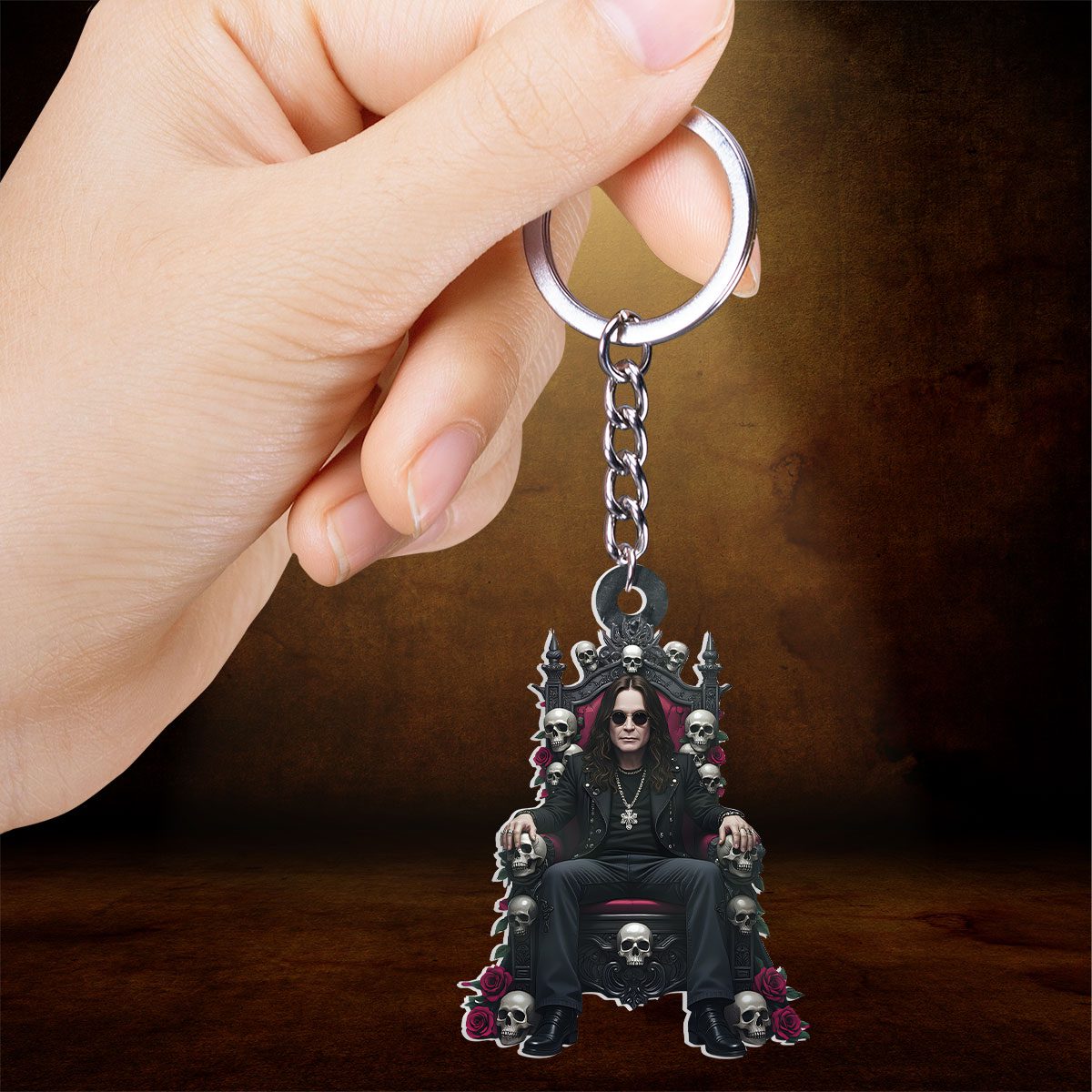 Black-Sabbath-x-Ozzy-Osbourne-Rest-In-Peace-2025-Custom-Shape-2-sided-Keychain-NGB1030-1