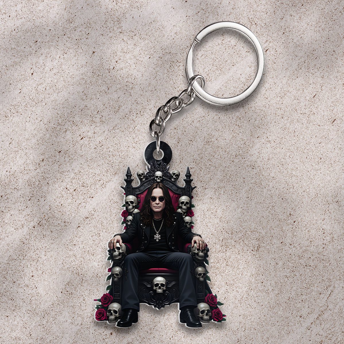Black-Sabbath-x-Ozzy-Osbourne-Rest-In-Peace-2025-Custom-Shape-2-sided-Keychain-NGB1030 Black Sabbath x Ozzy Osbourne Rest In Peace 2025 Custom Shape 2-sided Keychain NGB1030