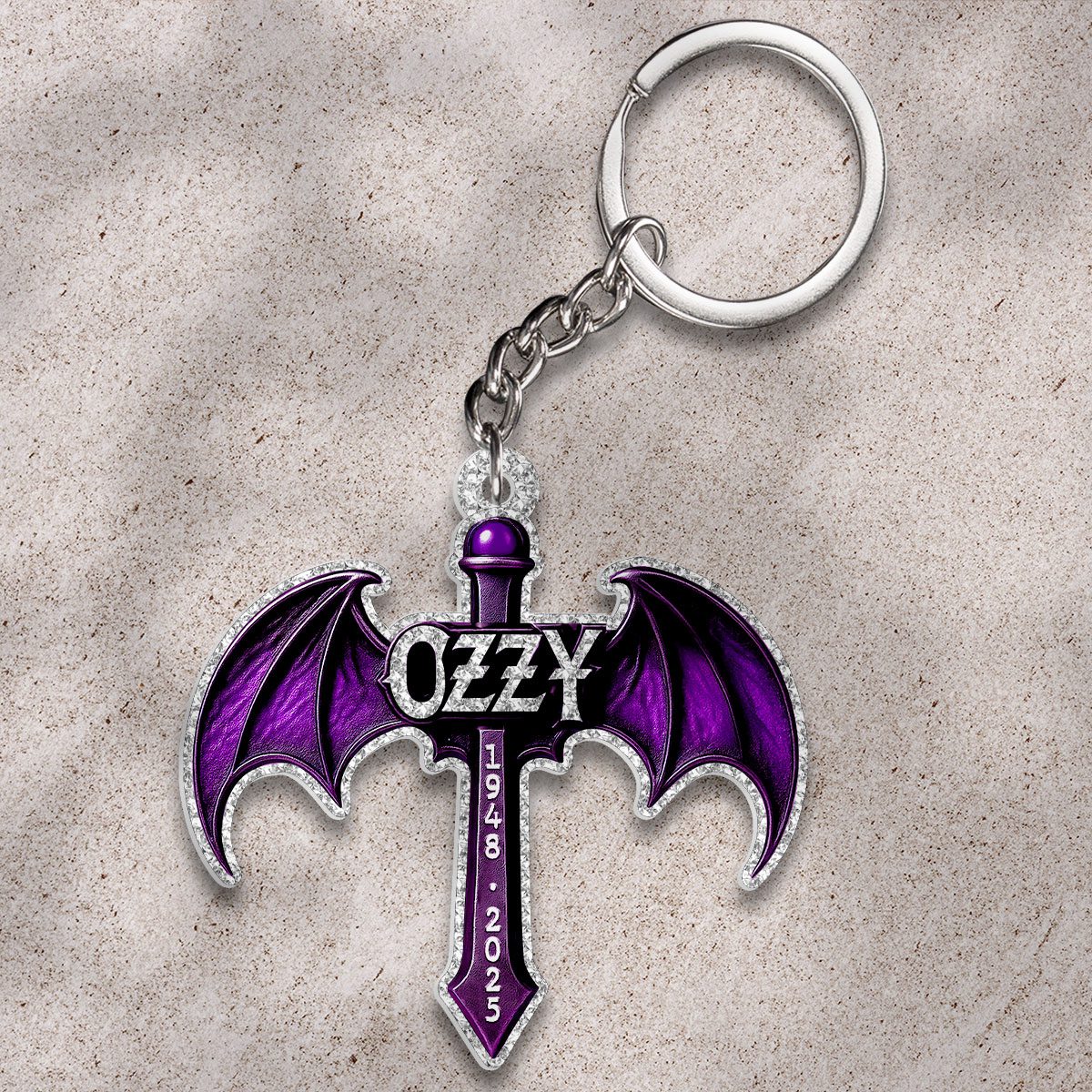 Black-Sabbath-x-Ozzy-Osbourne-Rest-In-Peace-2025-Custom-Shape-2-sided-Keychain-NGB1051 Black Sabbath x Ozzy Osbourne Rest In Peace 2025 Custom Shape 2-sided Keychain NGB1051