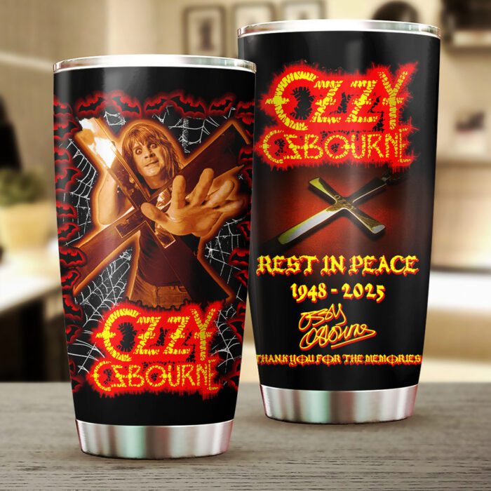 Black Sabbath x Ozzy Osbourne Rest In Peace 2025 Tumbler Cup NGB1210