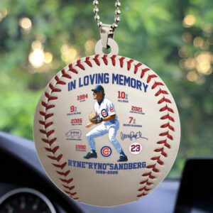Chicago Cubs x Ryne Sandberg Custom shape 1-sided Acrylic Car Ornament NGB1184
