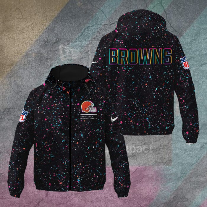 Cleveland Browns Crucial Catch 2025 Windbreaker Jacket