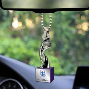 England Lionesses Women's Football Champion World Cup 2025 Custom shape 1-sided Acrylic Car Ornament NGB1270
