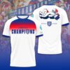 England Lionesses Women's Football Champion World Cup 2025 Unisex Performance T-Shirt NGB1199