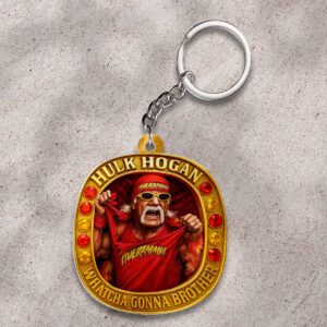 Hulk Hogan Rest In Peace 2025 Custom Shape 2-sided Keychain NGB1140