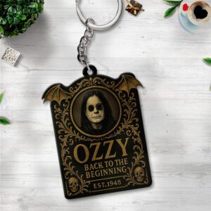 Ozzy Osbourne Rest In Peace 2025 Custom Shape 1-sided Keychain NGB1044