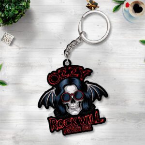 Ozzy Osbourne Rest In Peace 2025 Custom Shape 2-sided Keychain NGB1085