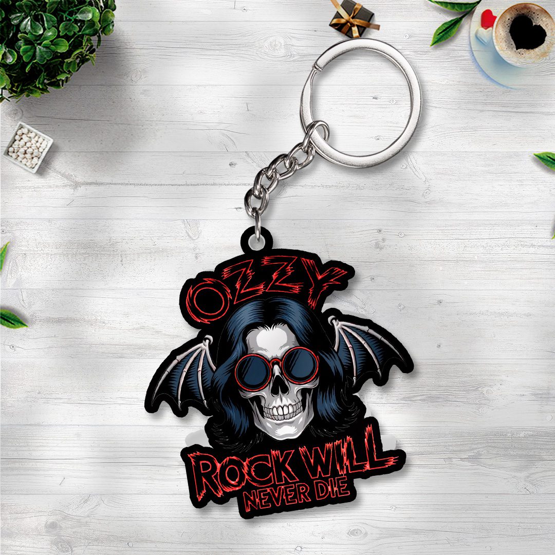 Ozzy-Osbourne-Rest-In-Peace-2025-Custom-Shape-2-sided-Keychain-NGB1085 Ozzy Osbourne Rest In Peace 2025 Custom Shape 2-sided Keychain NGB1085
