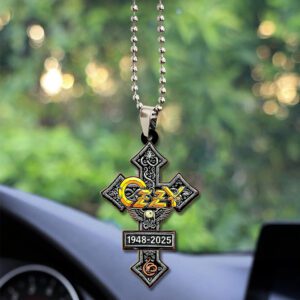 Ozzy Osbourne Rest In Peace 2025 Custom shape 2-sided Acrylic Car Ornament NGB1276