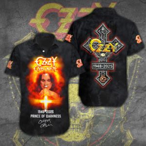 Ozzy Osbourne Rest In Peace 2025 Short Sleeve Dress Shirt NGB1120