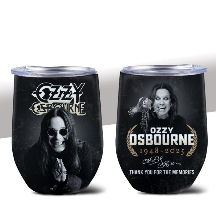 Ozzy Osbourne Rest In Peace 2025 Wine Tumbler NGB1172
