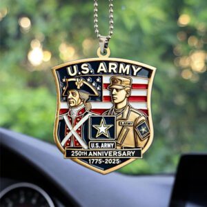 US Army Custom shape 2-sided Acrylic Car Ornament NGB1238