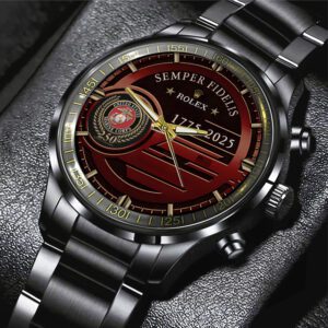 US Marine Corps x Rolex Black Stainless Steel Watch NGB1258