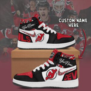 New Jersey Devils NHL Personalized AJ1 Sneakers Jordan 1 Shoes For Fan JWG1050