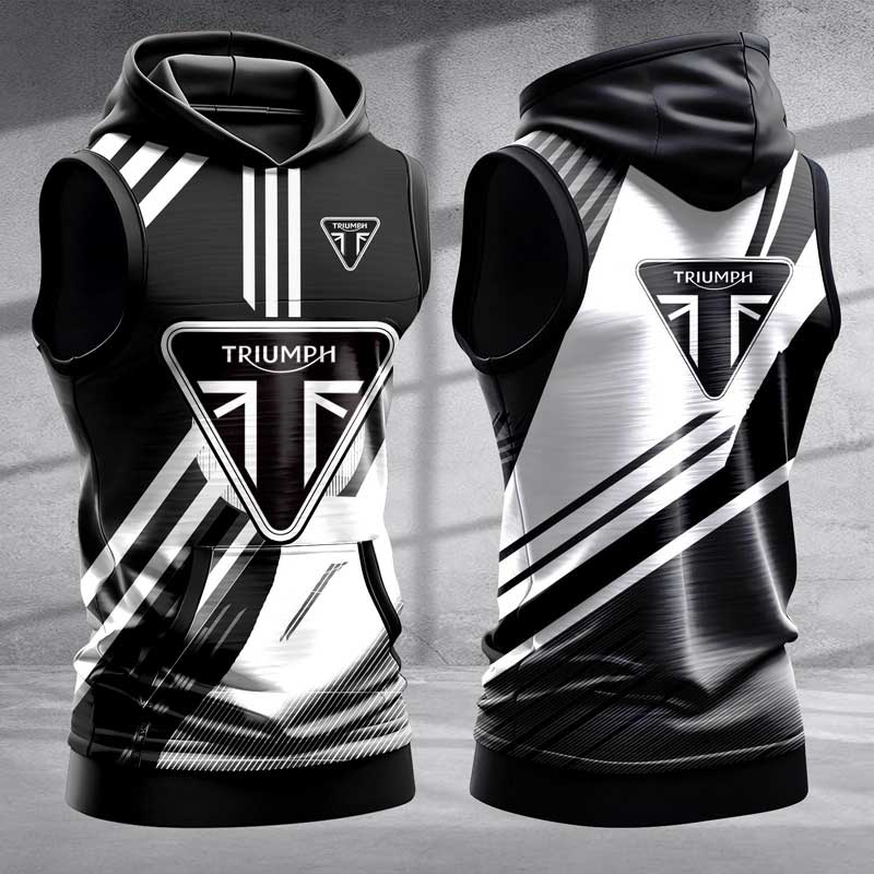 Triumph Motorcycles Men Workout Hoodie Tank Tops WHT1445 Triumph Motorcycles Men Workout Hoodie Tank Tops WHT1445