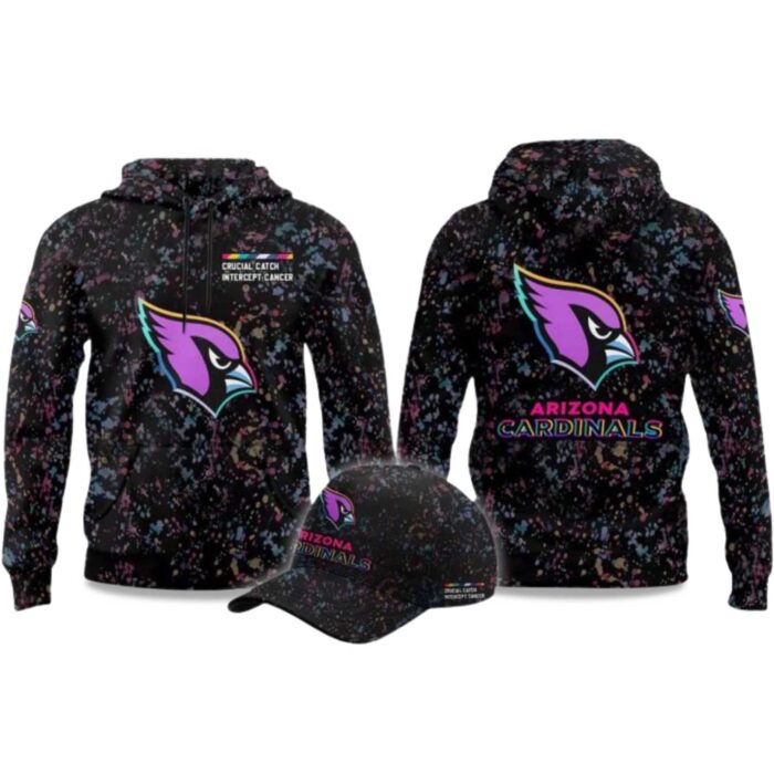 2025 Arizona Cardinals Crucial Catch Intercept Cancer Hoodie CRC1029