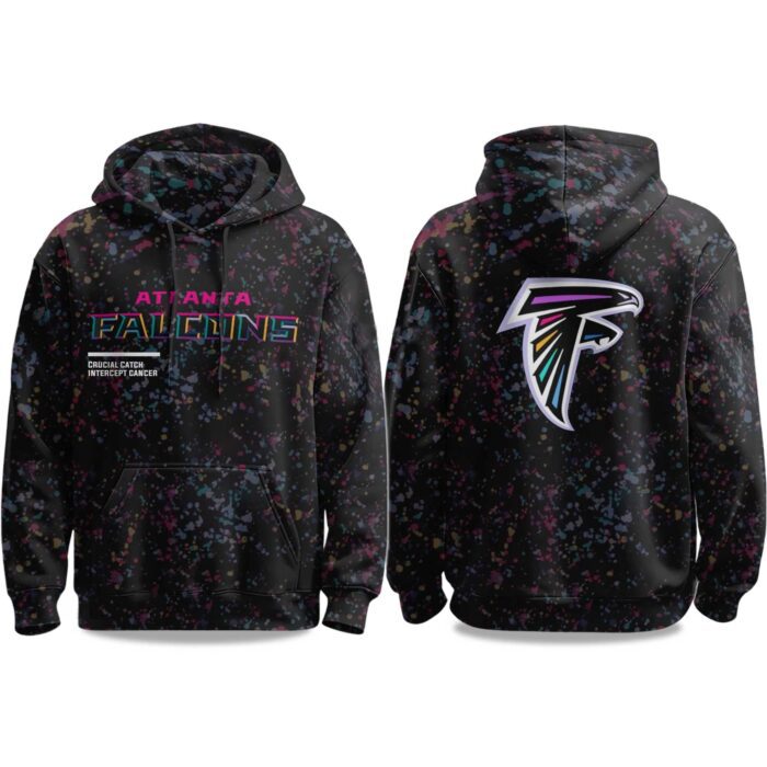 2025 Atlanta Falcons Crucial Catch Intercept Cancer Hoodie CRC1013