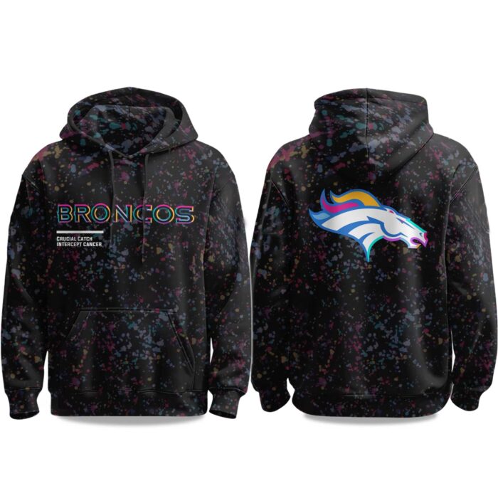 2025 Denver Broncos Crucial Catch Intercept Cancer Hoodie CRC1017