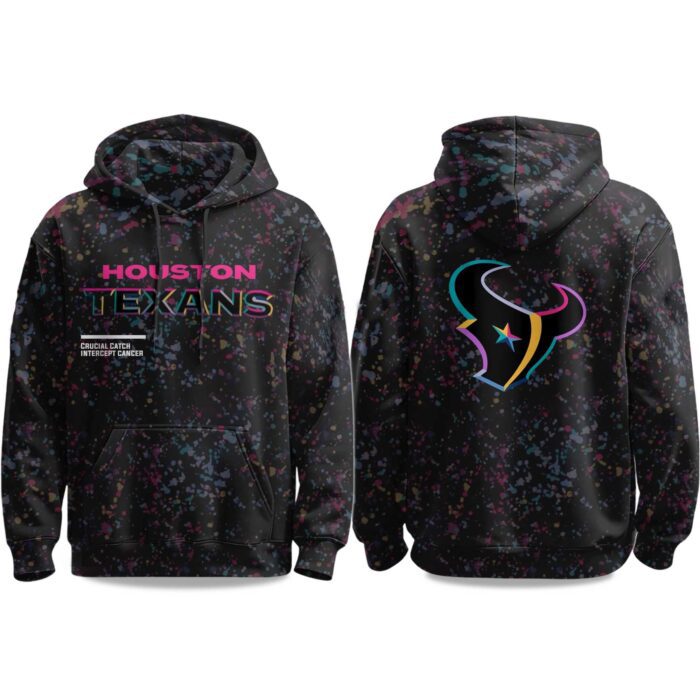 2025 Houston Texans Crucial Catch Intercept Cancer Hoodie CRC1023