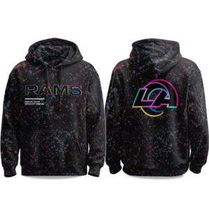 2025 Los Angeles Rams Crucial Catch Intercept Cancer Hoodie CRC1006