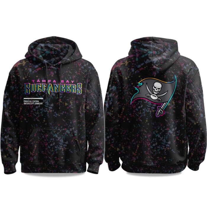 2025 Tampa Bay Buccaneers Crucial Catch Intercept Cancer Hoodie CRC1016