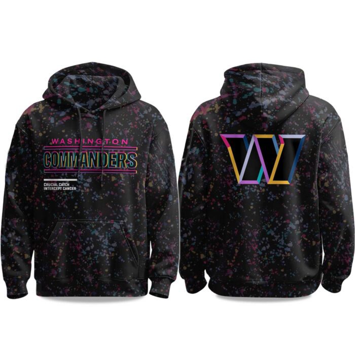 2025 Washington Commanders Crucial Catch Intercept Cancer Hoodie CRC1018
