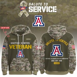 Arizona Wildcats 2025 Salute To Service Unisex Performance Hoodie