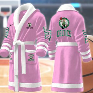 Boston Celtics NBA Personalized Fleece Bathrobe