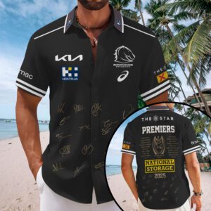 Brisbane Broncos 2025 Premiers Short Sleeve Button GNE5005