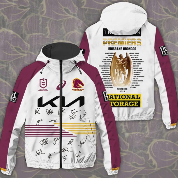 Brisbane Broncos 3D Windbreaker Jacket GNE5032