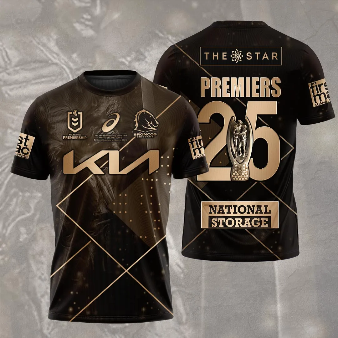 Brisbane Broncos Premiers 2025 Unisex Performance T-Shirt GNE5059