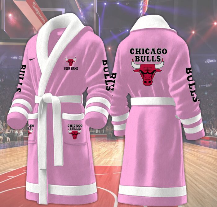 Chicago Bulls NBA Personalized Fleece Bathrobe