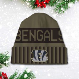Cincinnati Bengals 2025 Salute to Service Beanie Hat