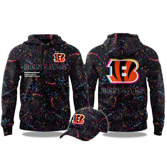 Cincinnati Bengals Crucial Catch Intercept Cancer 2025 Hoodie CRC1035