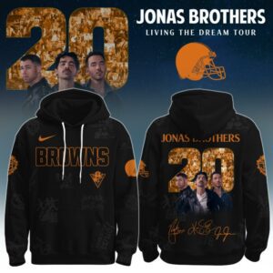 Cleveland Browns x Jonas Brothers "JONAS20: Living The Dream Tour" Unisex Hoodie