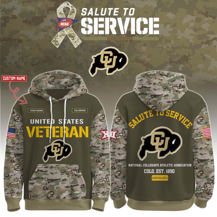Colorado Buffaloes 2025 Salute To Service Unisex Performance Hoodie