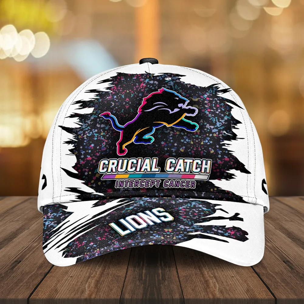 Detroit Lions x Crucial Catch Intercept Cancer Classic Cap