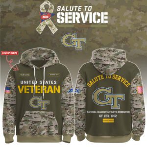 Georgia Tech Yellow Jackets 2025 Salute To Service Unisex Performance Hoodie