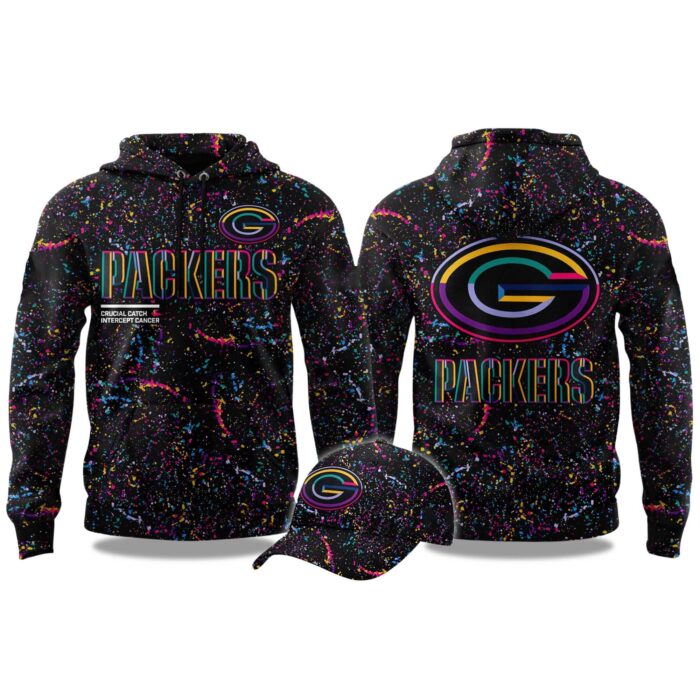 Green Bay Packers Crucial Catch Intercept Cancer 2025 Hoodie CRC1033