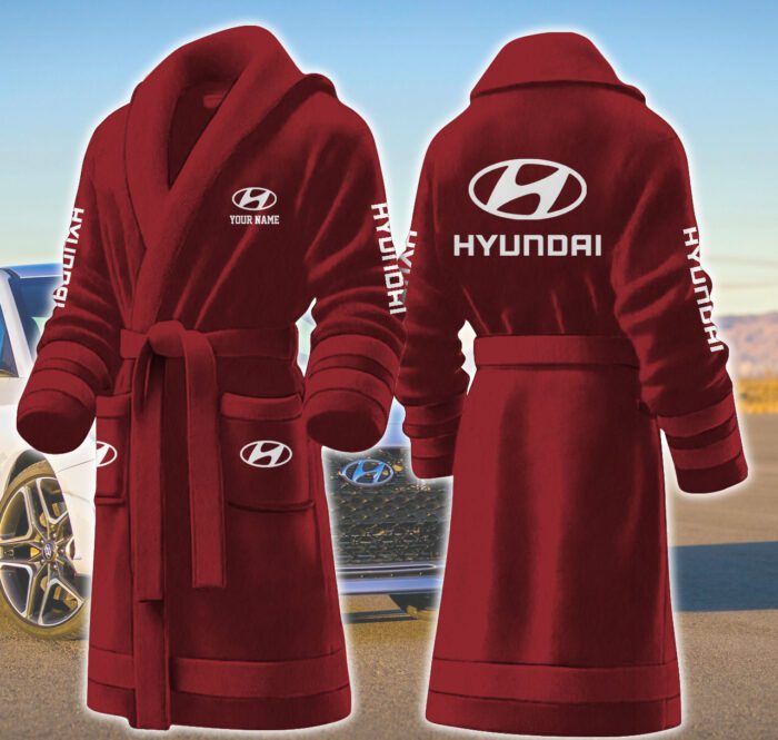 Hyundai Motocycles Personalized Fleece Bathrobe