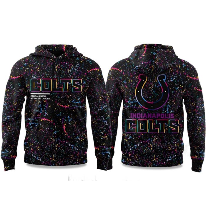Indianapolis Colts Crucial Catch Intercept Cancer 2025 Hoodie CRC1027