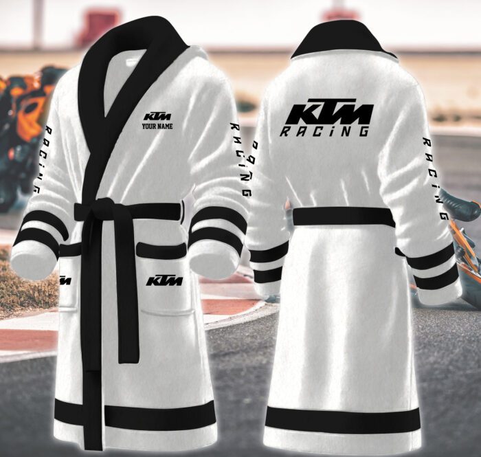 KTM Motocycles Personalized Fleece Bathrobe