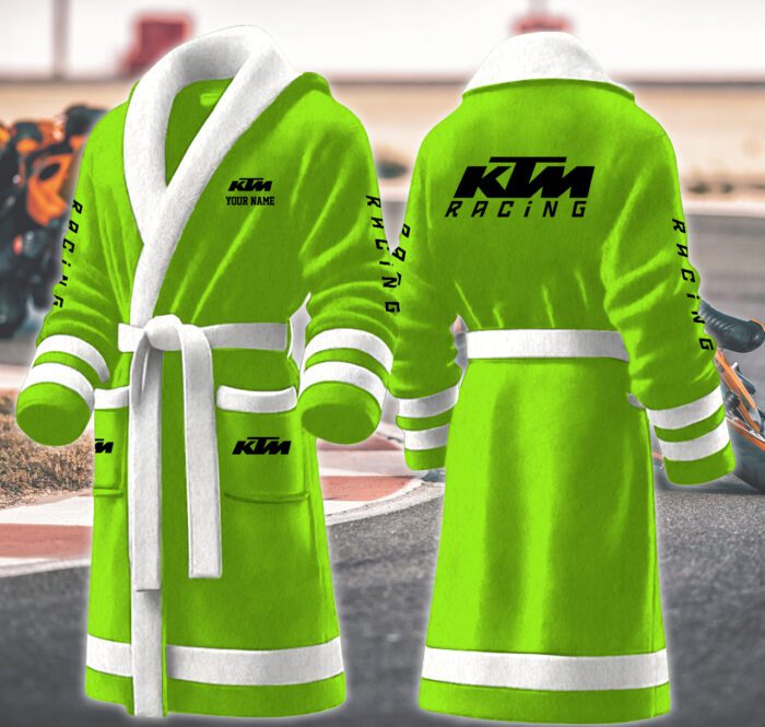 KTM Motocycles Personalized Fleece Bathrobe