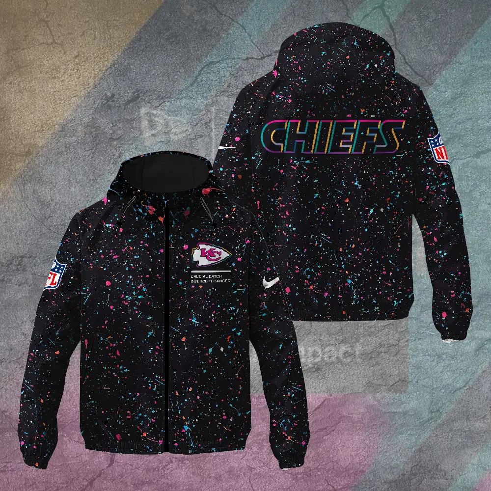 Kansas City Chiefs Crucial Catch 2025 3D Windbreaker Jacket